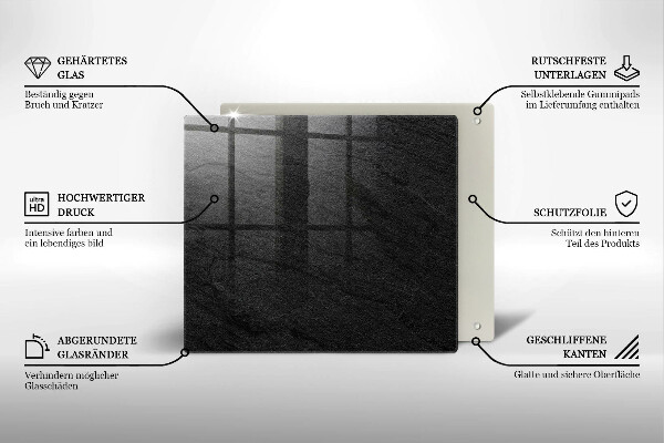 Protection plaque induction Texture de pierre