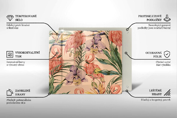 Protection plaque induction Illustration de flamants roses