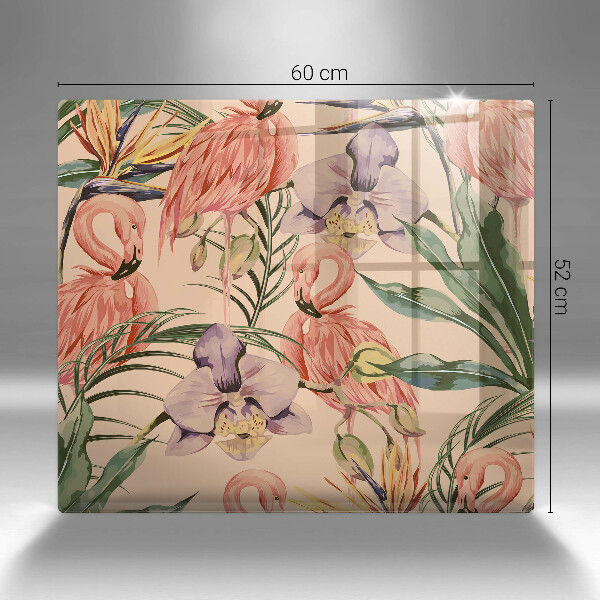 Protection plaque induction Illustration de flamants roses