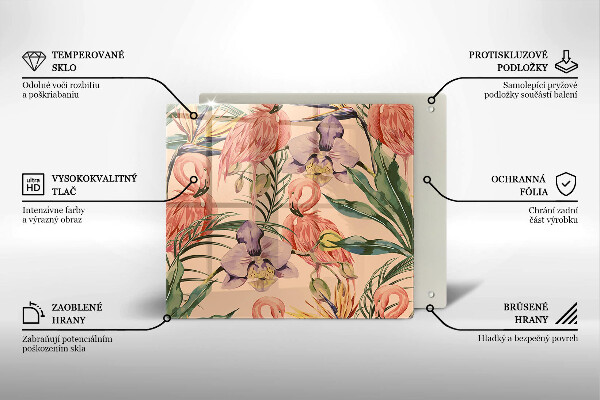 Protection plaque induction Illustration de flamants roses