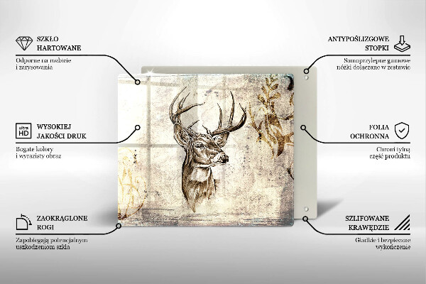 Protection plaque induction Illustration d'animaux de cerf