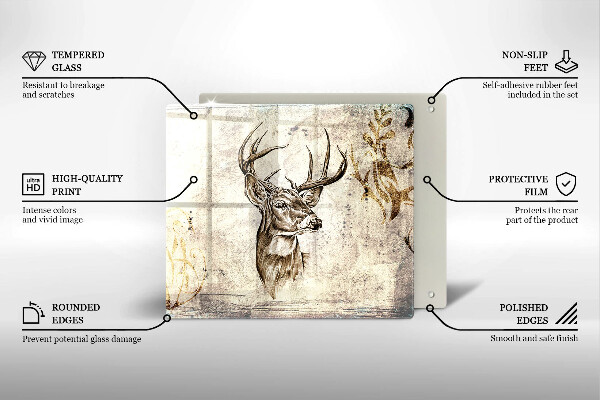 Protection plaque induction Illustration d'animaux de cerf