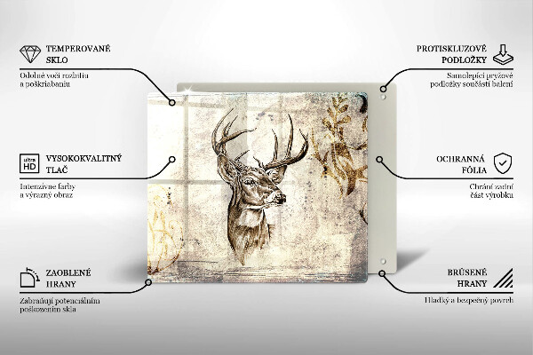 Protection plaque induction Illustration d'animaux de cerf