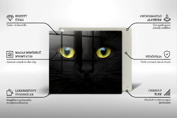 Protection plaque induction Yeux de chat animaux