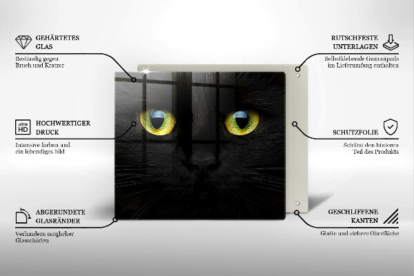 Protection plaque induction Yeux de chat animaux