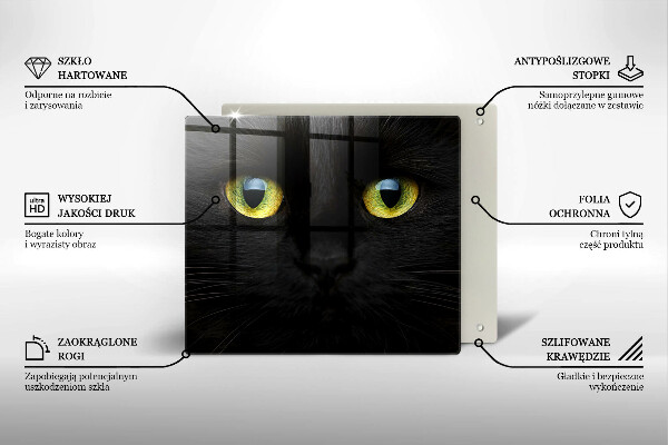 Protection plaque induction Yeux de chat animaux