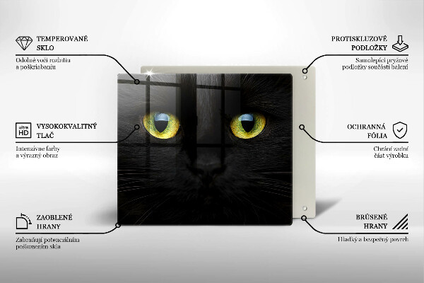 Protection plaque induction Yeux de chat animaux