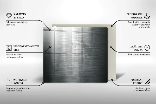 Protection plaque induction Texture métallique