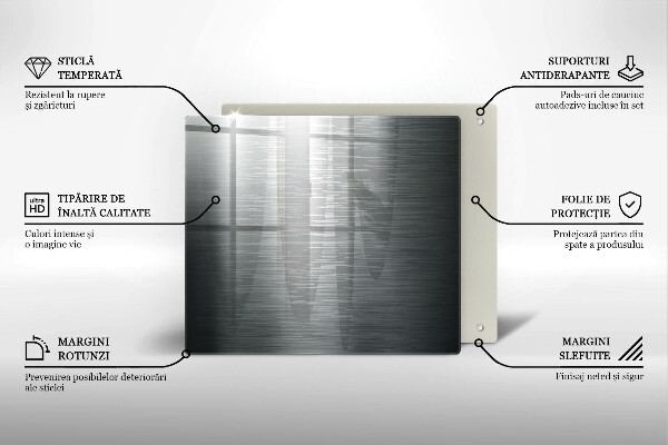 Protection plaque induction Texture métallique