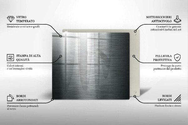 Protection plaque induction Texture métallique