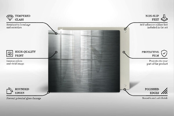 Protection plaque induction Texture métallique