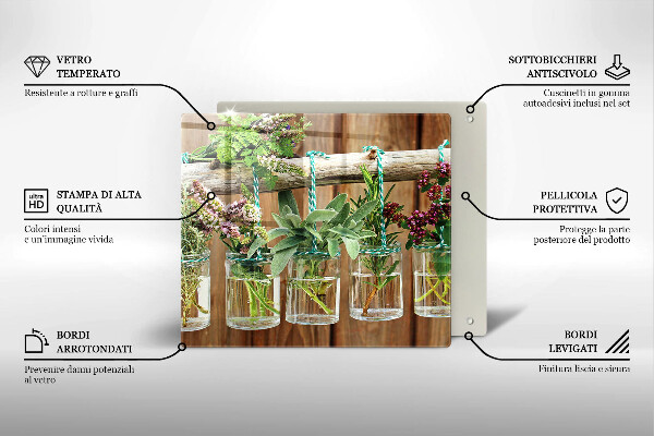 Protection plaque induction Plantes aromatiques vintage