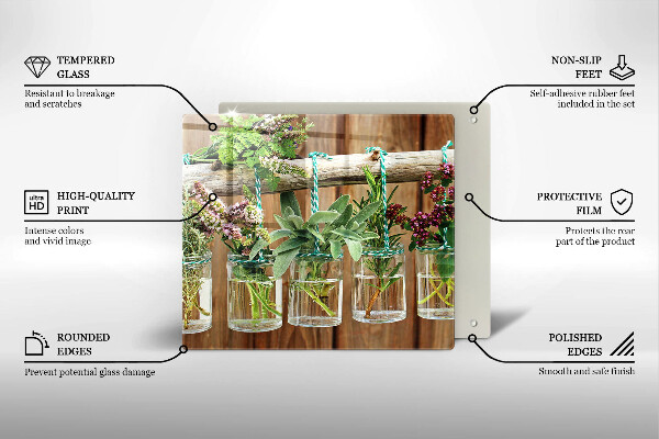 Protection plaque induction Plantes aromatiques vintage