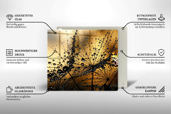 Protection plaque induction Rosée et pissenlits