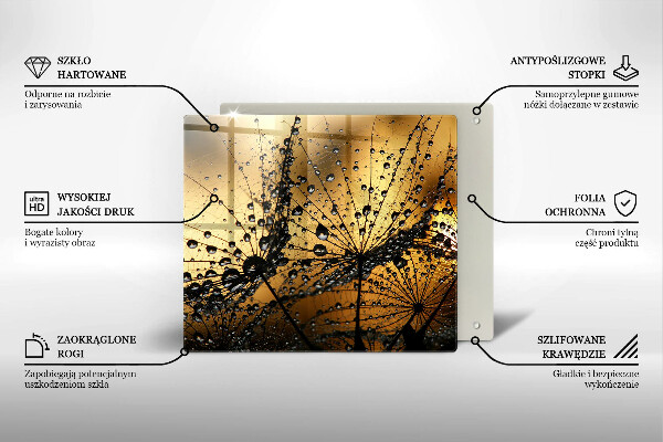 Protection plaque induction Rosée et pissenlits