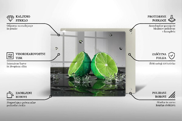 Protection plaque induction Citrons verts juteux et eau