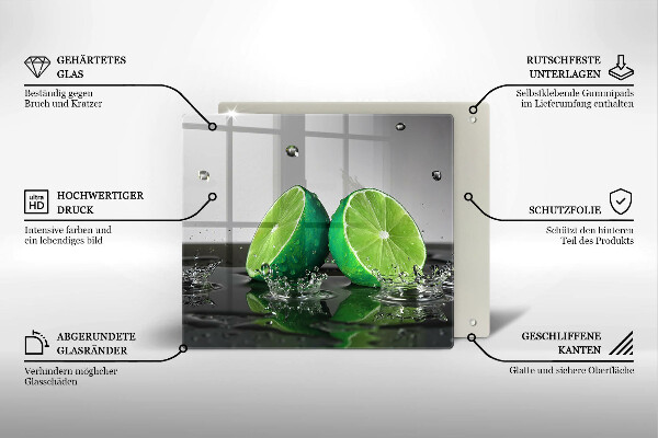 Protection plaque induction Citrons verts juteux et eau