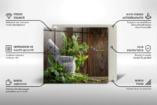 Protection plaque induction Plantes herbes et bois