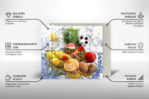 Protection plaque induction Fruits juteux et eau