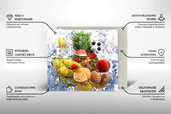 Protection plaque induction Fruits juteux et eau