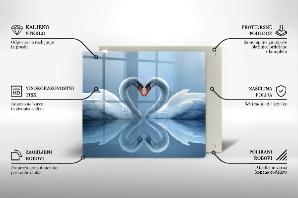 Protection plaque induction Deux coeurs de cygne