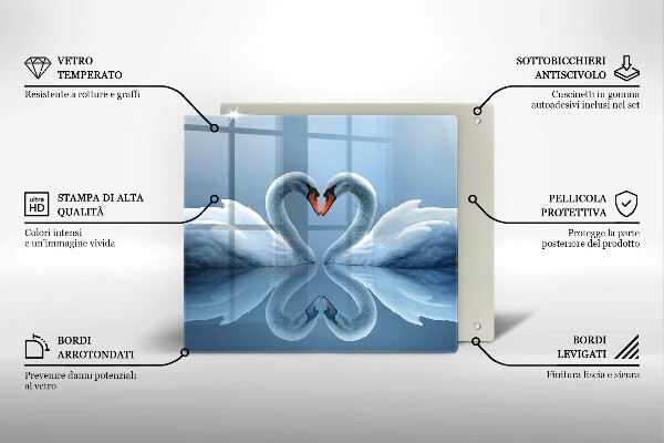 Protection plaque induction Deux coeurs de cygne