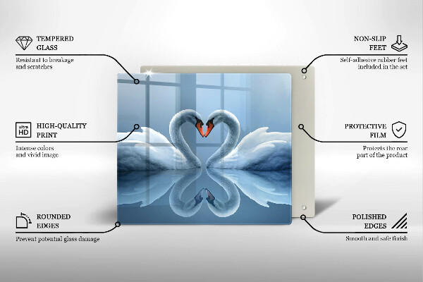 Protection plaque induction Deux coeurs de cygne