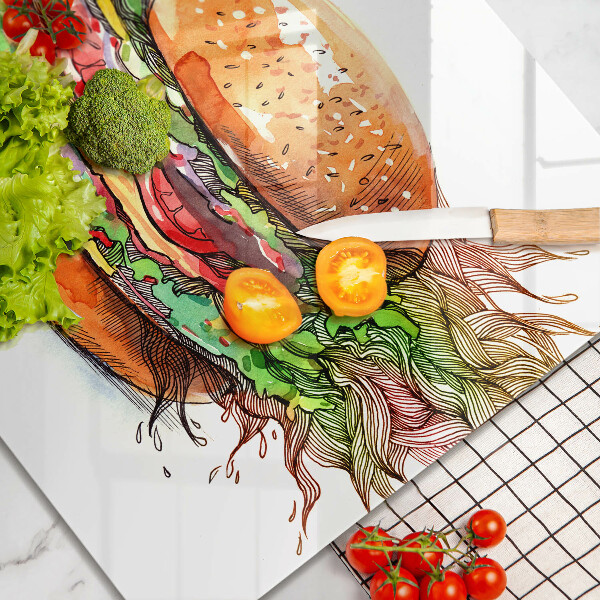 Protection plaque induction Dessin de hamburger