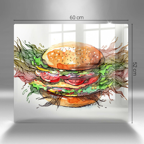 Protection plaque induction Dessin de hamburger