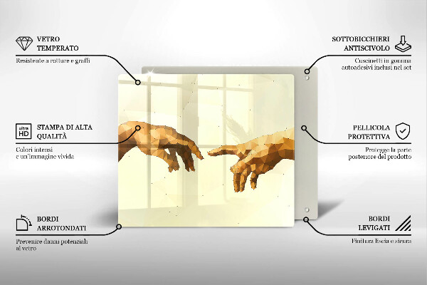 Protection plaque induction Création des mains d'Adam