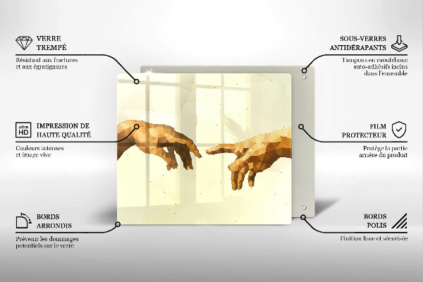 Protection plaque induction Création des mains d'Adam