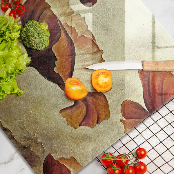 Protection plaque induction Fleurs de bohème peintes