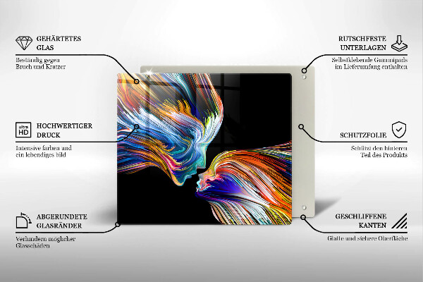 Protection plaque induction Baiser abstraction