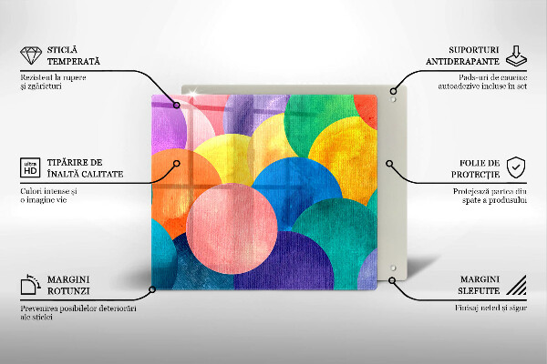 Protection plaque induction Cercles colorés