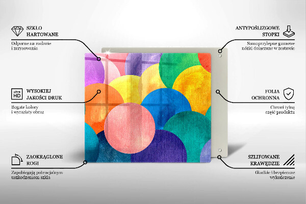 Protection plaque induction Cercles colorés