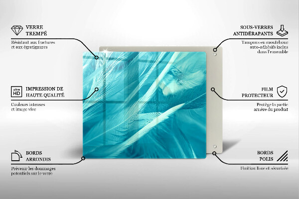 Protection plaque induction Plumes délicates