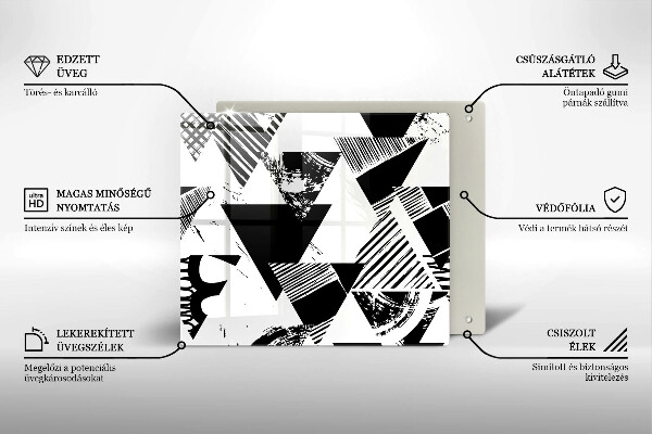 Protection plaque induction Triangles géométriques