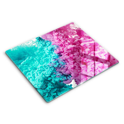 Protection plaque induction Fumée rose turquoise