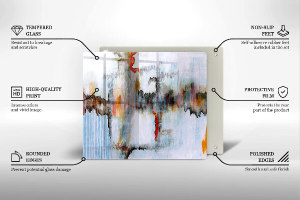 Protection plaque induction Peintures abstraites