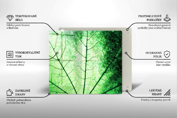 Protection plaque induction Feuille de veine décorative