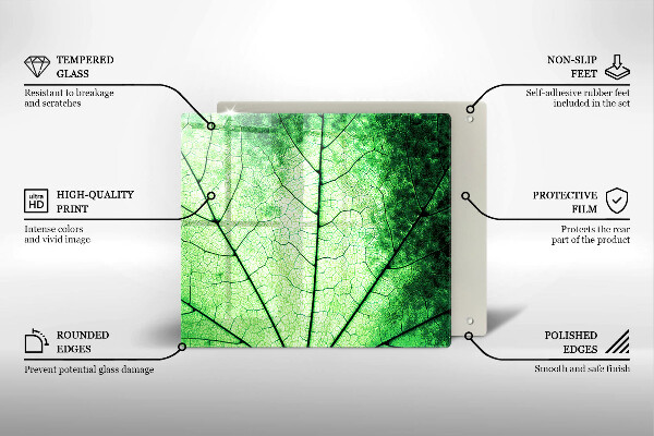 Protection plaque induction Feuille de veine décorative