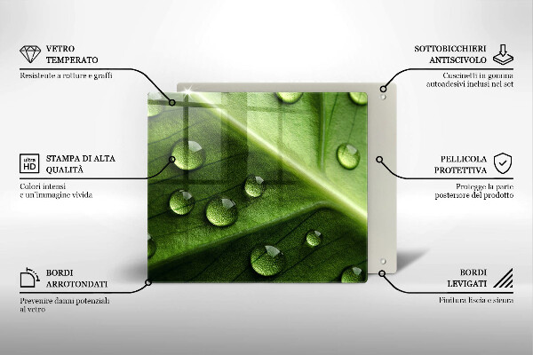 Protection plaque induction Nature rosée et feuille