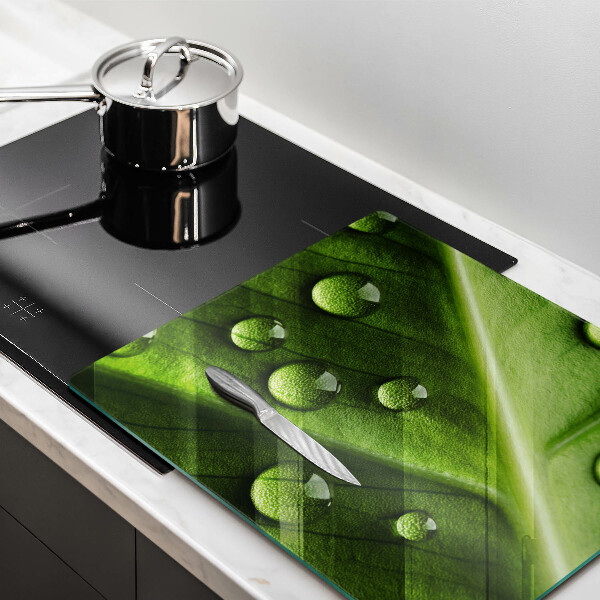 Protection plaque induction Nature rosée et feuille