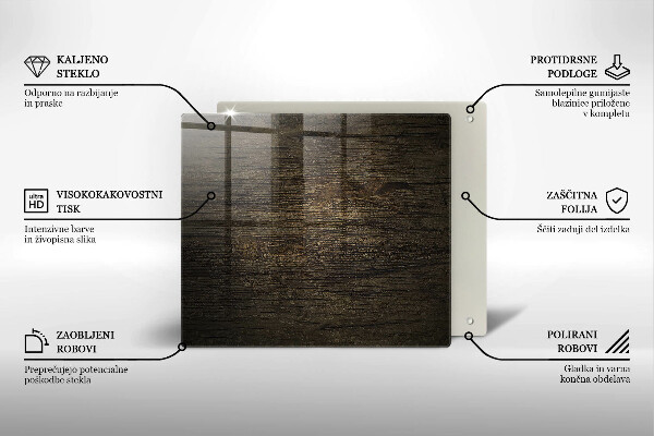 Protection plaque induction Texture d'écorce de bois