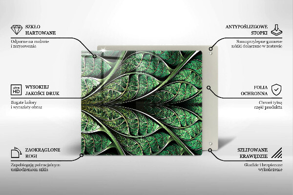 Protection plaque induction Structure des nervures des feuilles