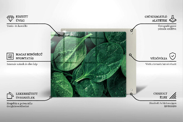 Protection plaque induction Feuilles de basilic