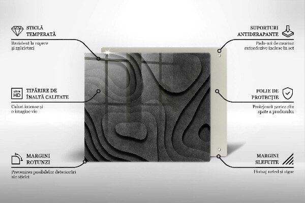 Protection plaque induction Formes de pierre 3D