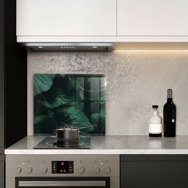 Protection plaque induction Feuilles sombres et sauvages