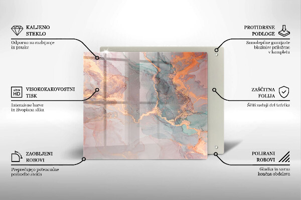 Protection plaque induction Marbre avec de l'or