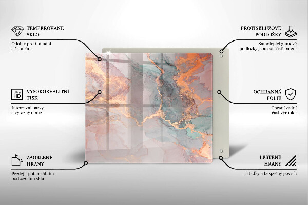 Protection plaque induction Marbre avec de l'or